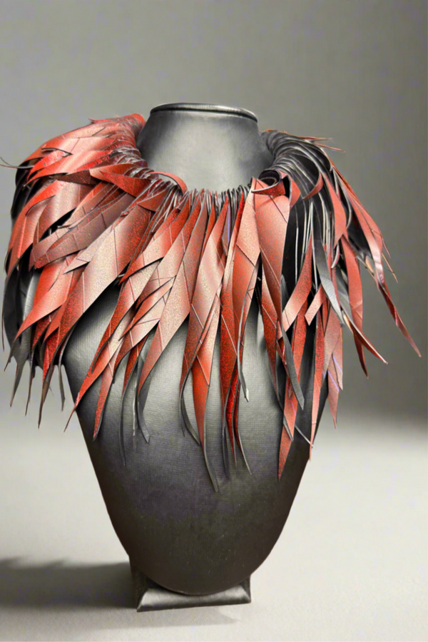 1- Rubber Flamboyant Necklace red by Studio 52