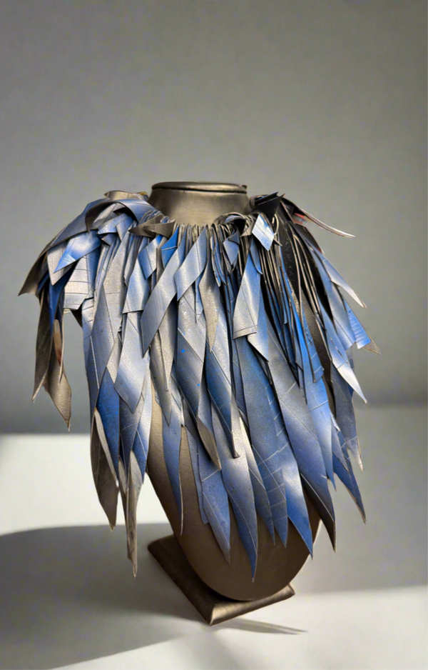 1- Rubber Flamboyant Necklace Blue by Studio 52