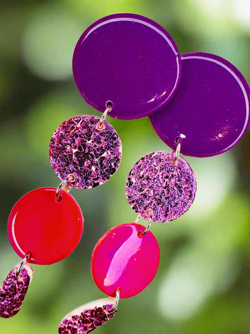 1- Long lilac earrings