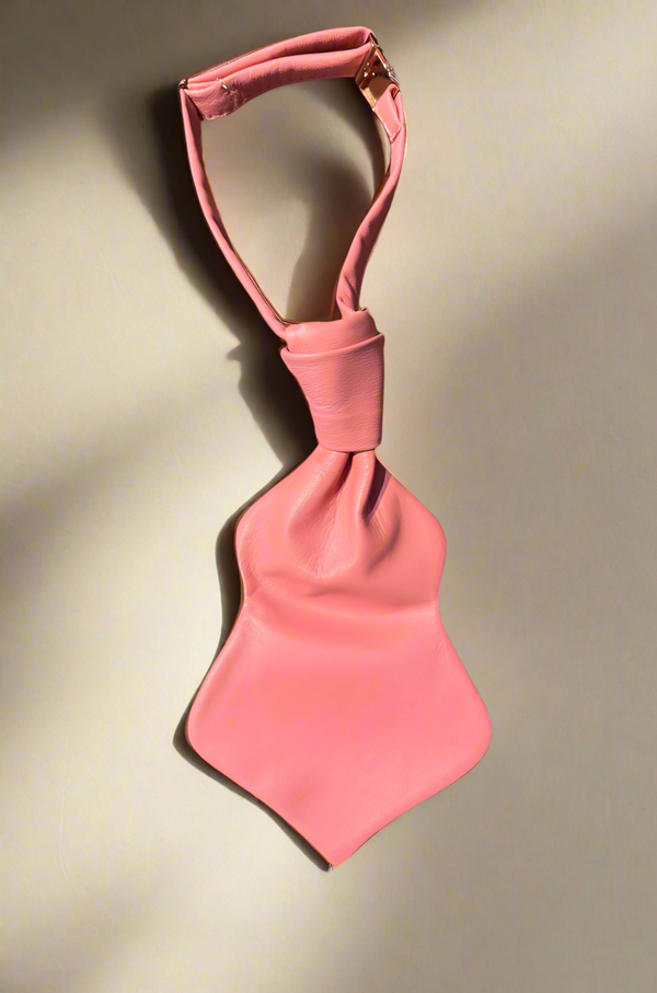 1  - Pink leather tie