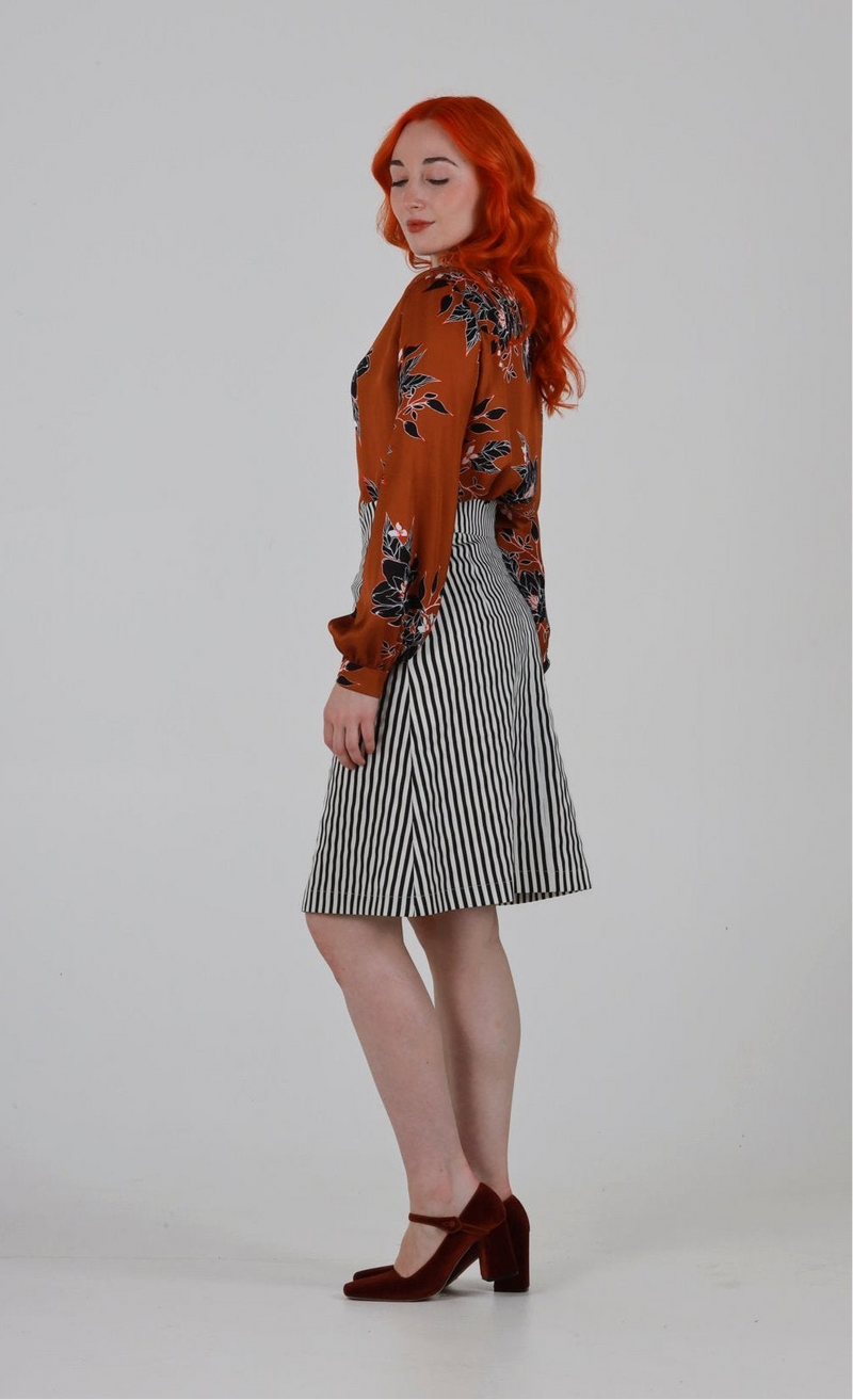 1- Anthony shirt in brown floral print