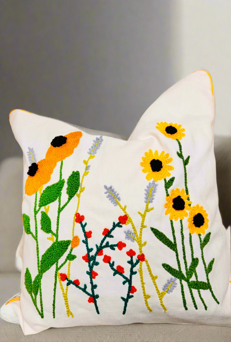 1- Spring flowers cushion cover 50x50