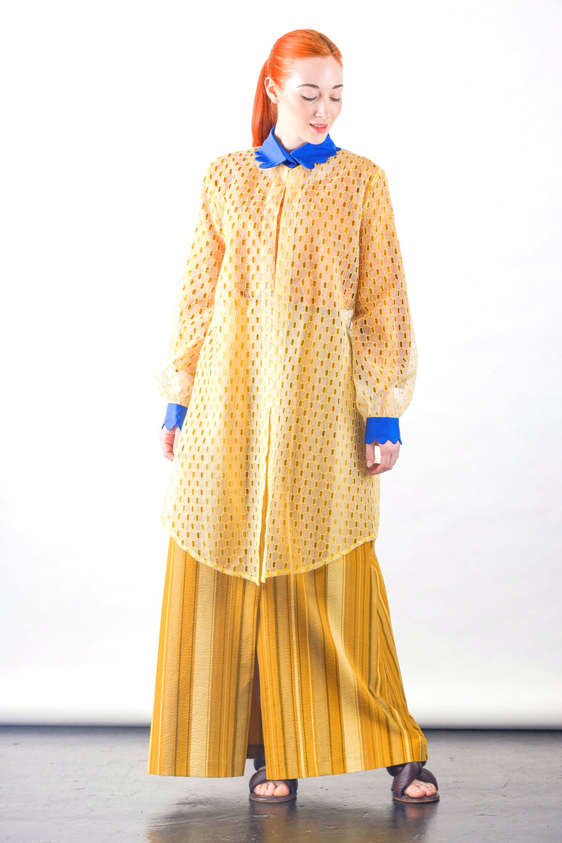 1- Billy long shirt in silk organza