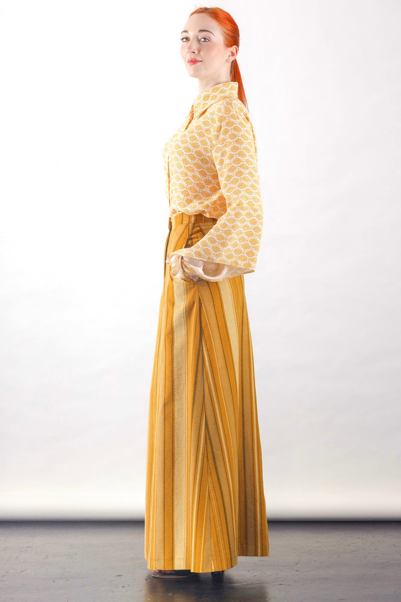 Golden A-line skirt
