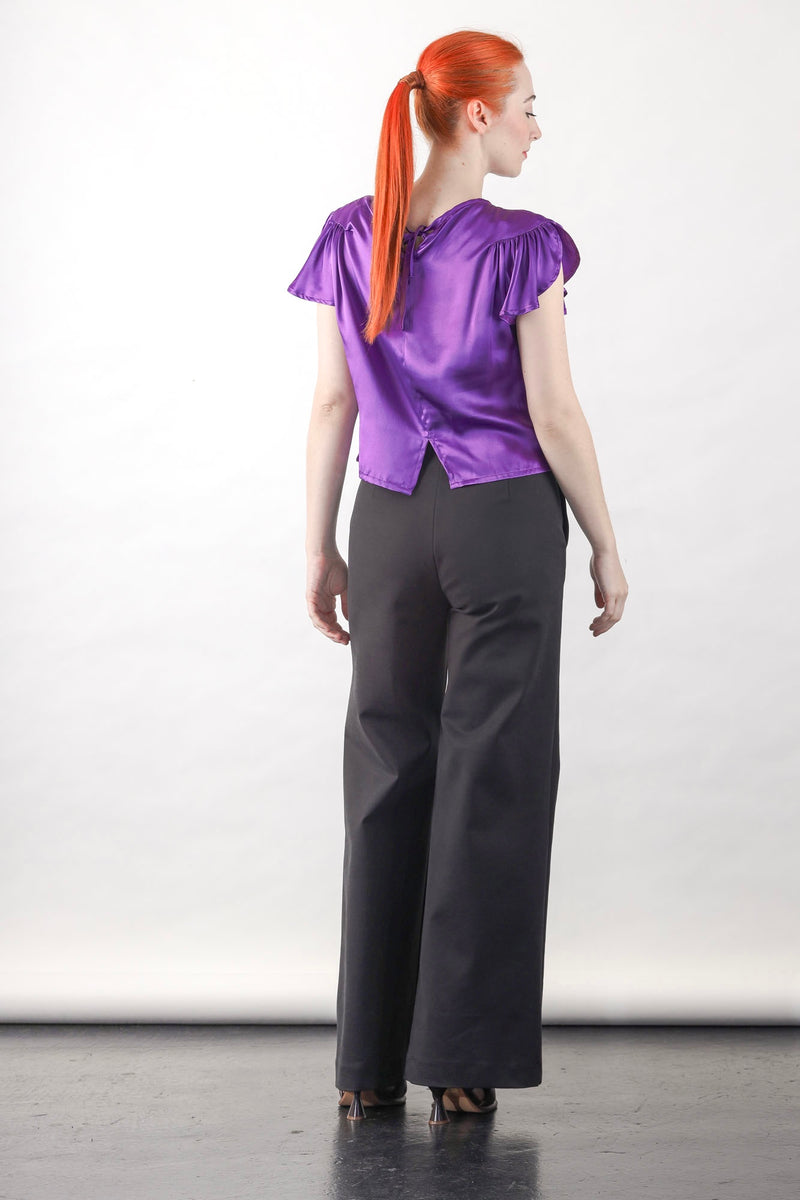 1- Love heart top in purple