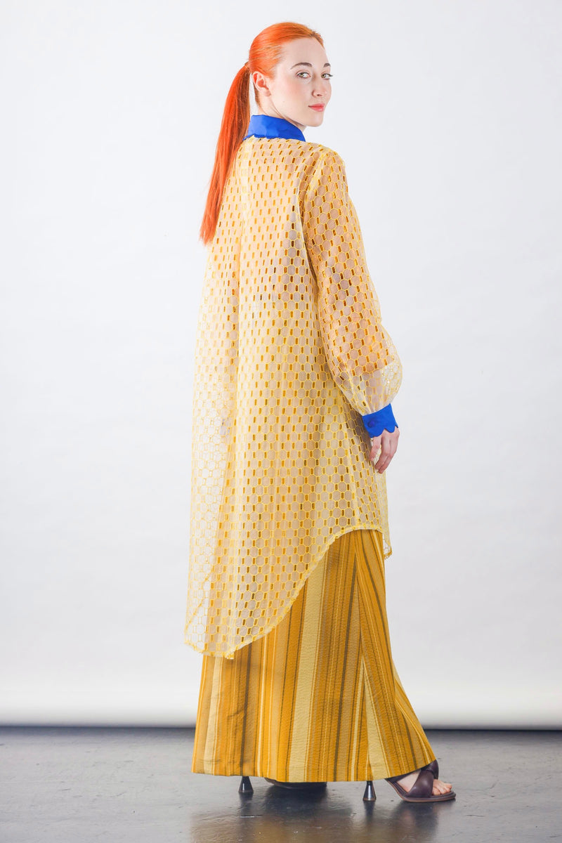 1- Billy long shirt in silk organza