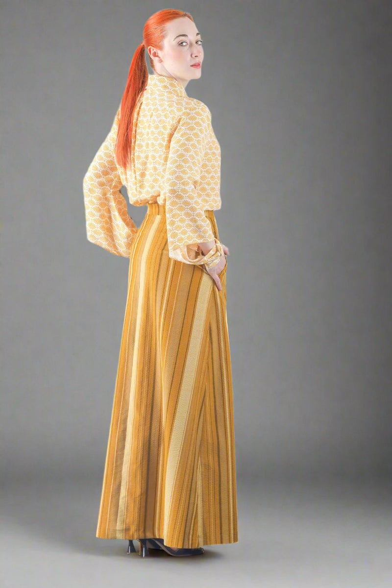 Golden A-line skirt