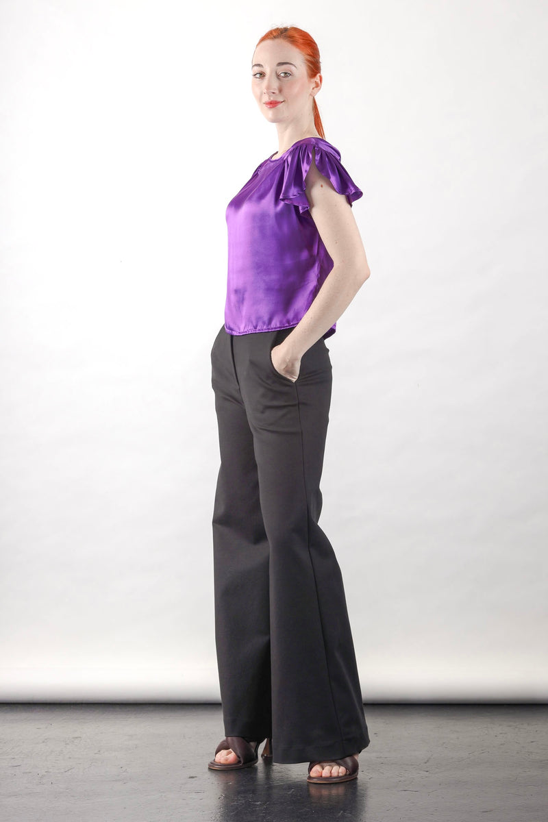 1- Love heart top in purple