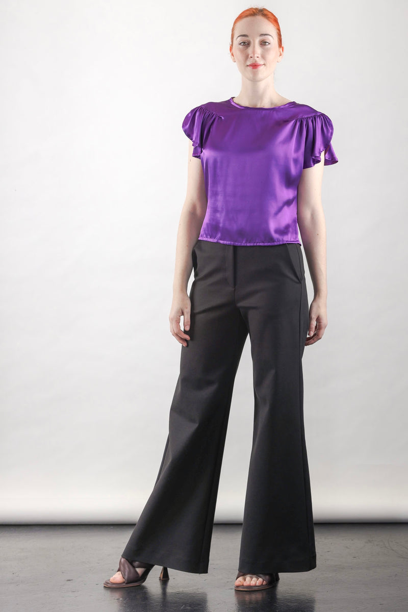 1- Love heart top in purple