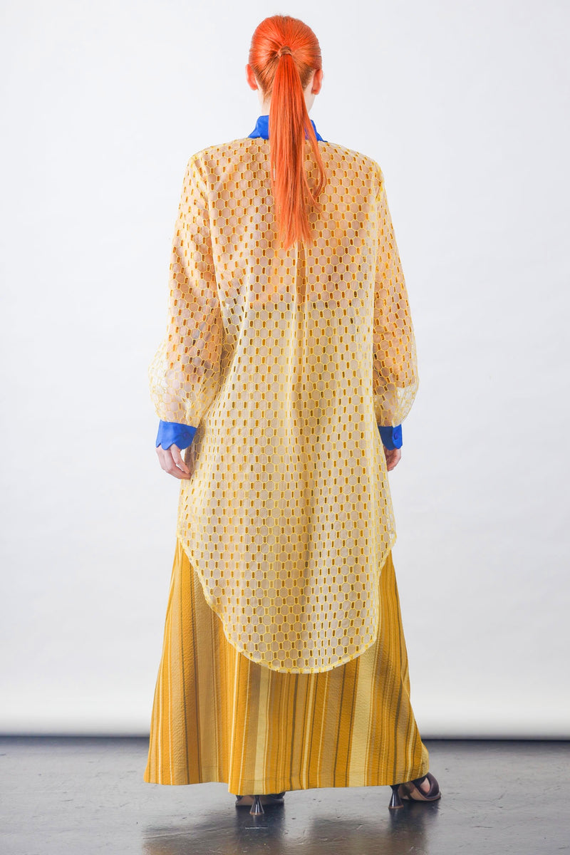 1- Billy long shirt in silk organza
