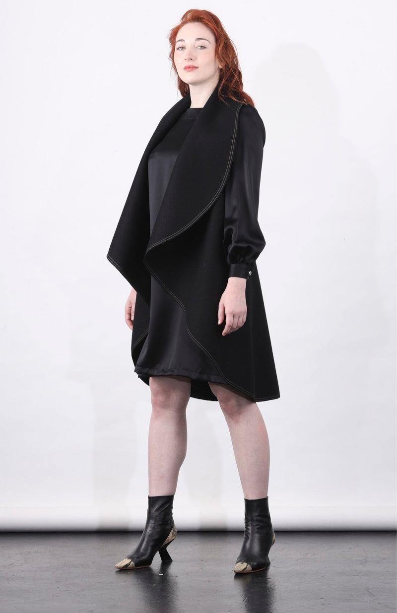 1- Mima vest in black by Natalija Rushidi