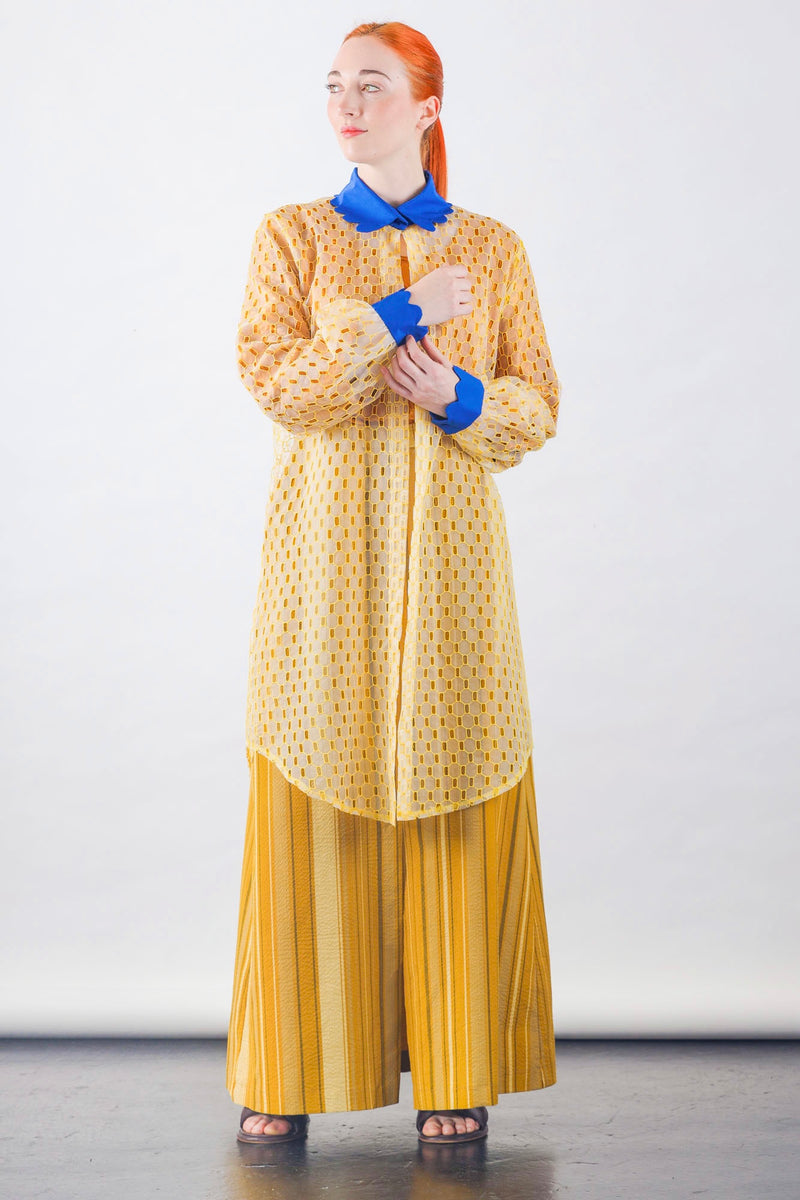 1- Billy long shirt in silk organza