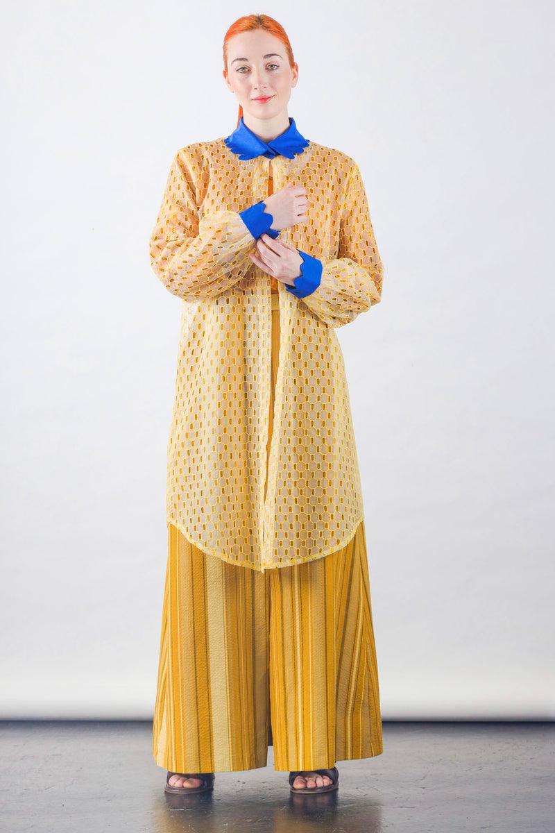 1- Billy long shirt in silk organza