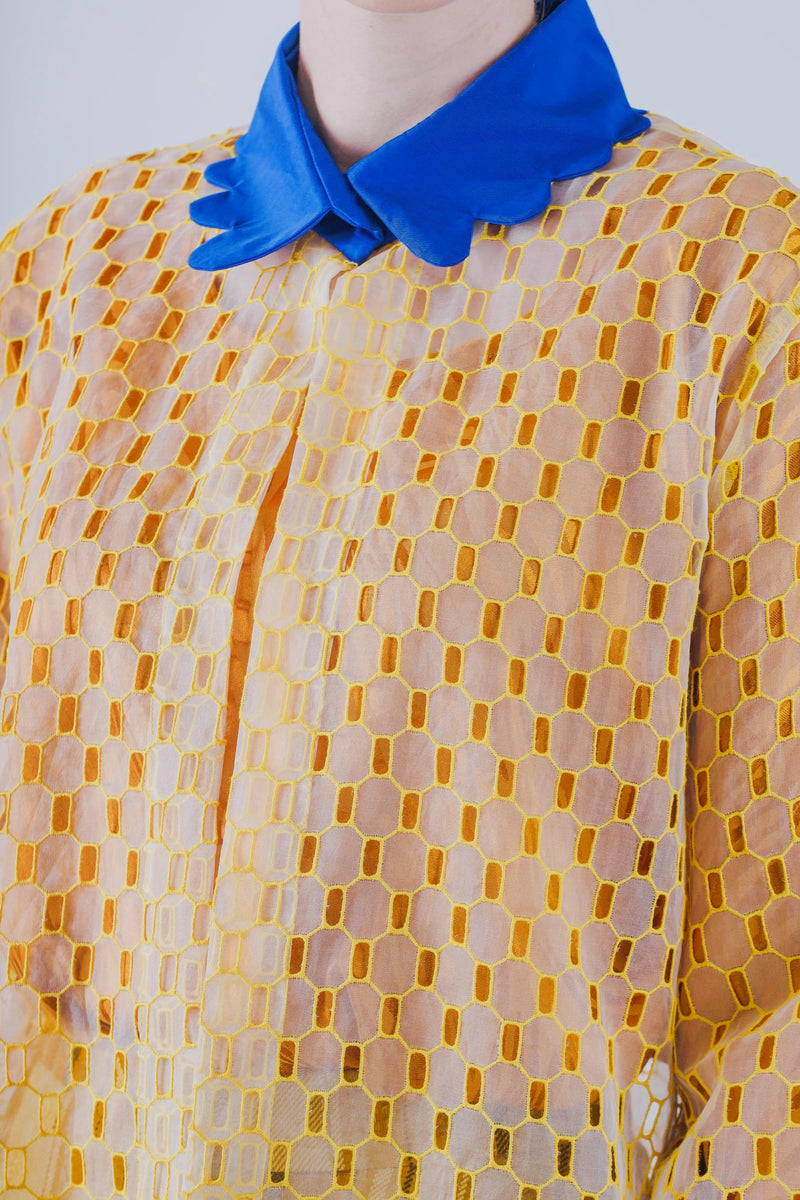 1- Billy long shirt in silk organza