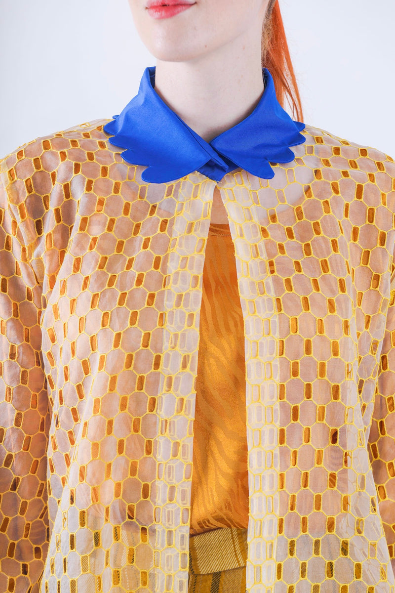 1- Billy long shirt in silk organza
