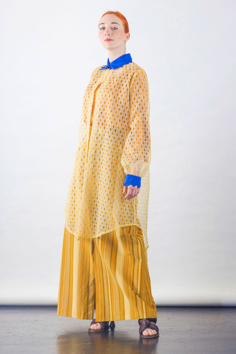 1- Billy long shirt in silk organza
