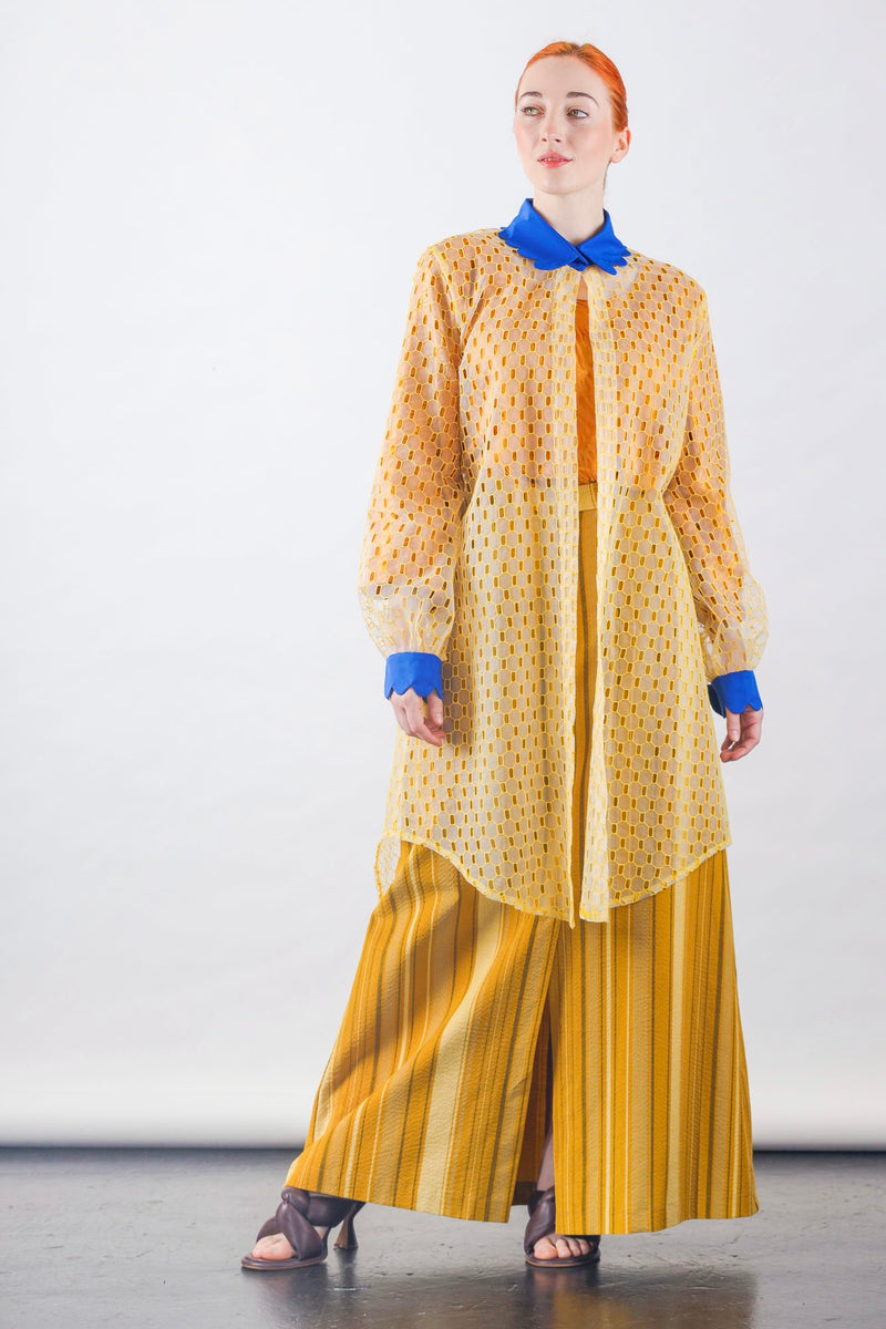 1- Billy long shirt in silk organza