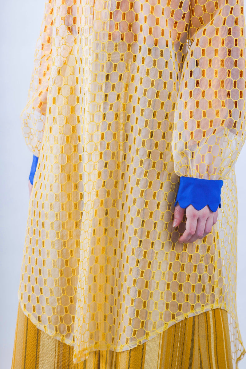 1- Billy long shirt in silk organza