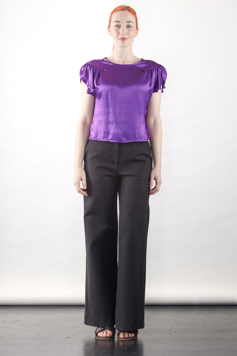 1- Love heart top in purple