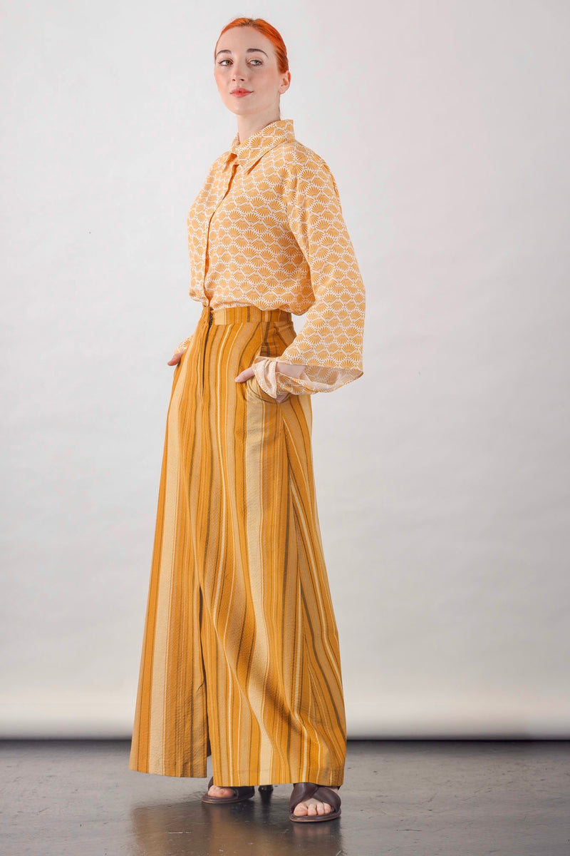 Golden A-line skirt