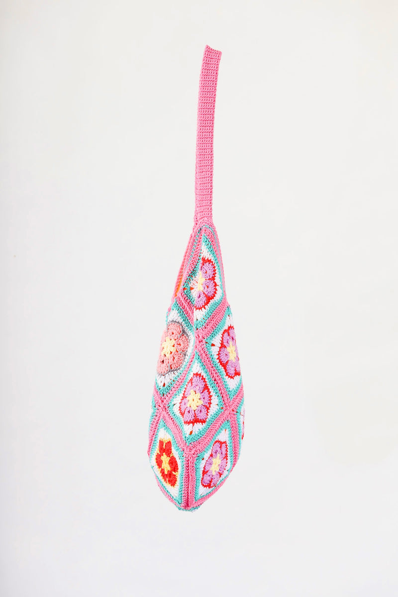 Handmade crochet bag in ballet