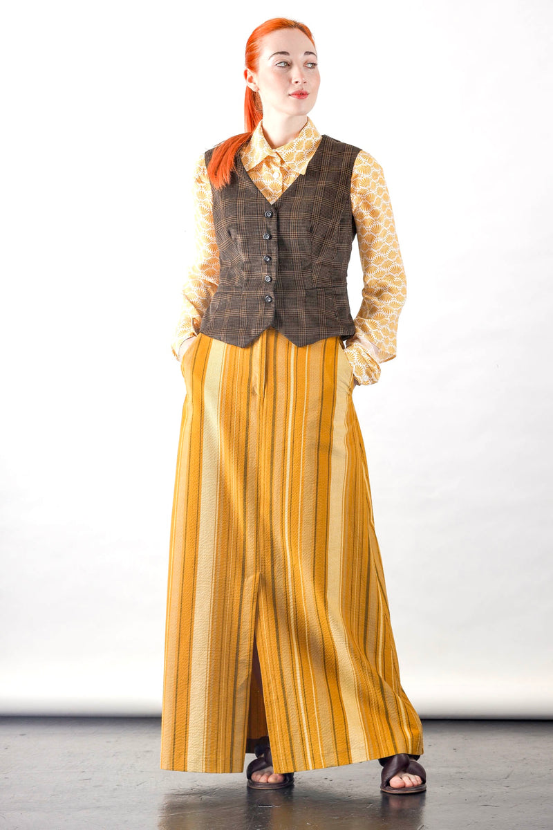 Brown corduroy vest