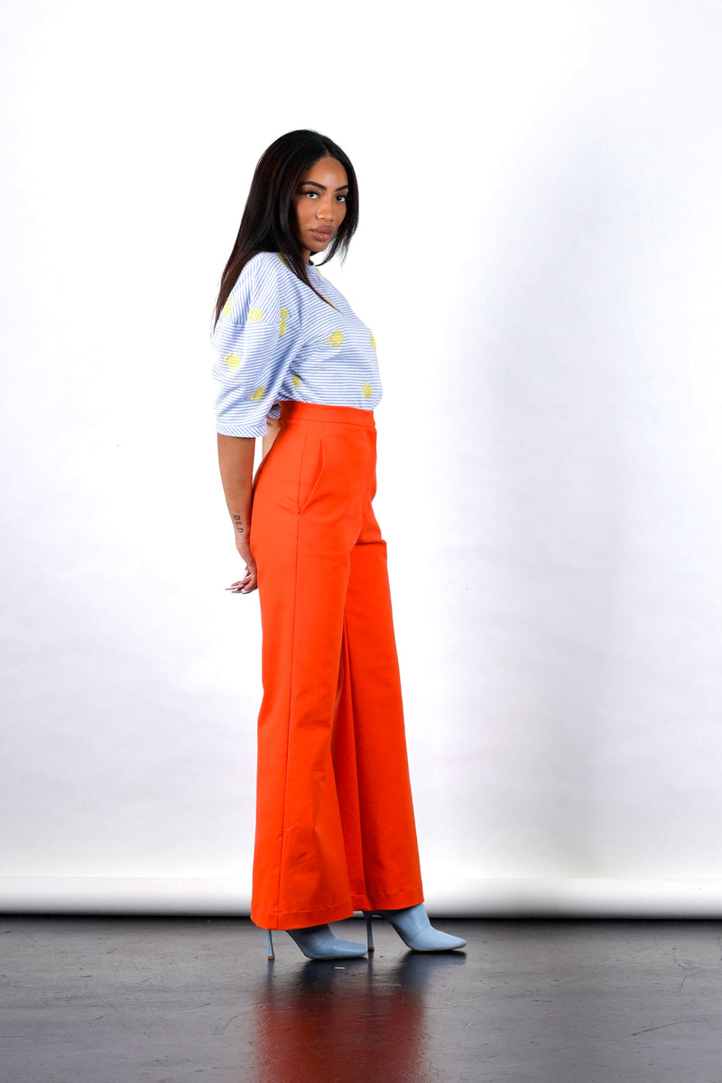 Hera top in stripe with pineapples