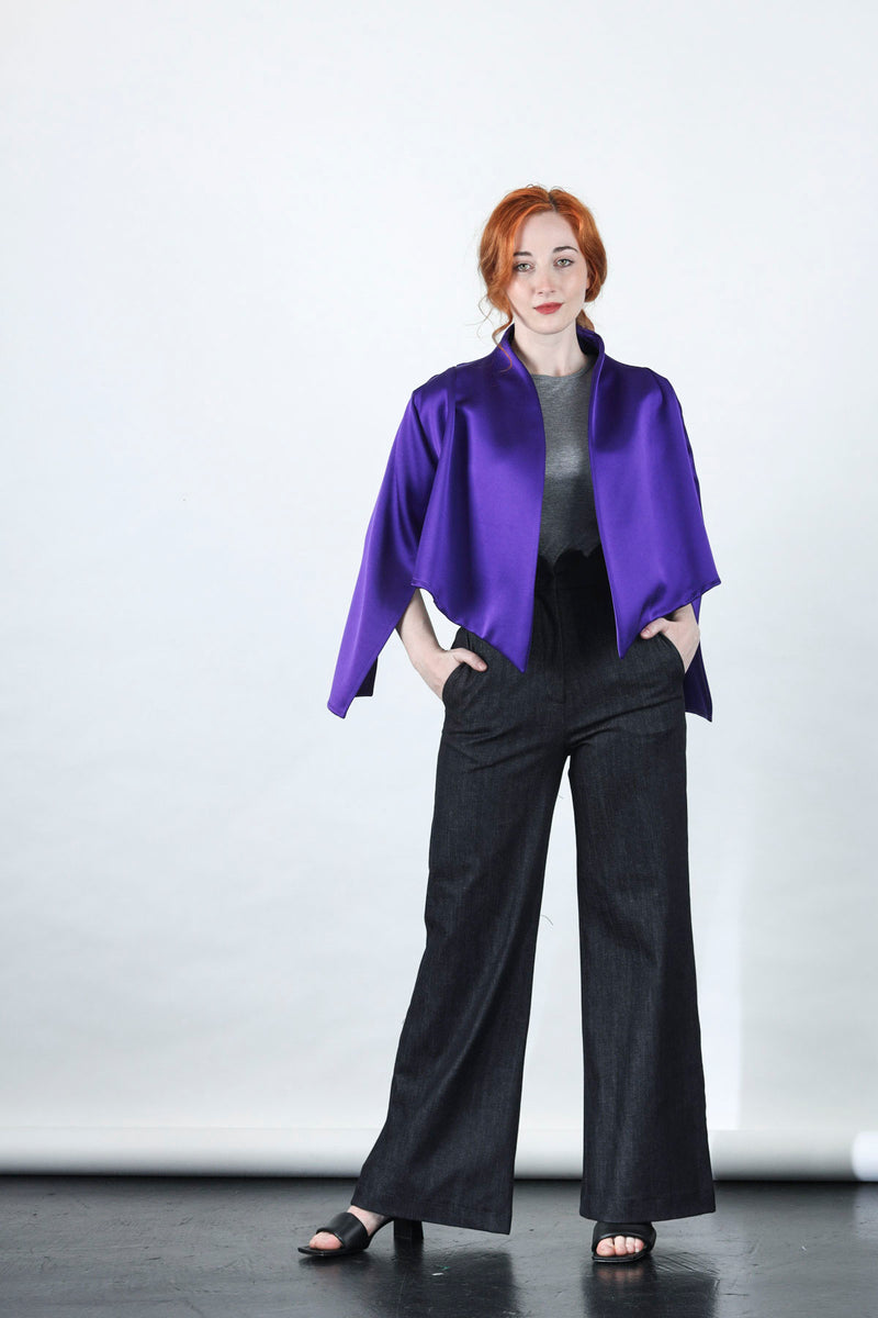 1- This jacket in purple by Natalija Rushidi