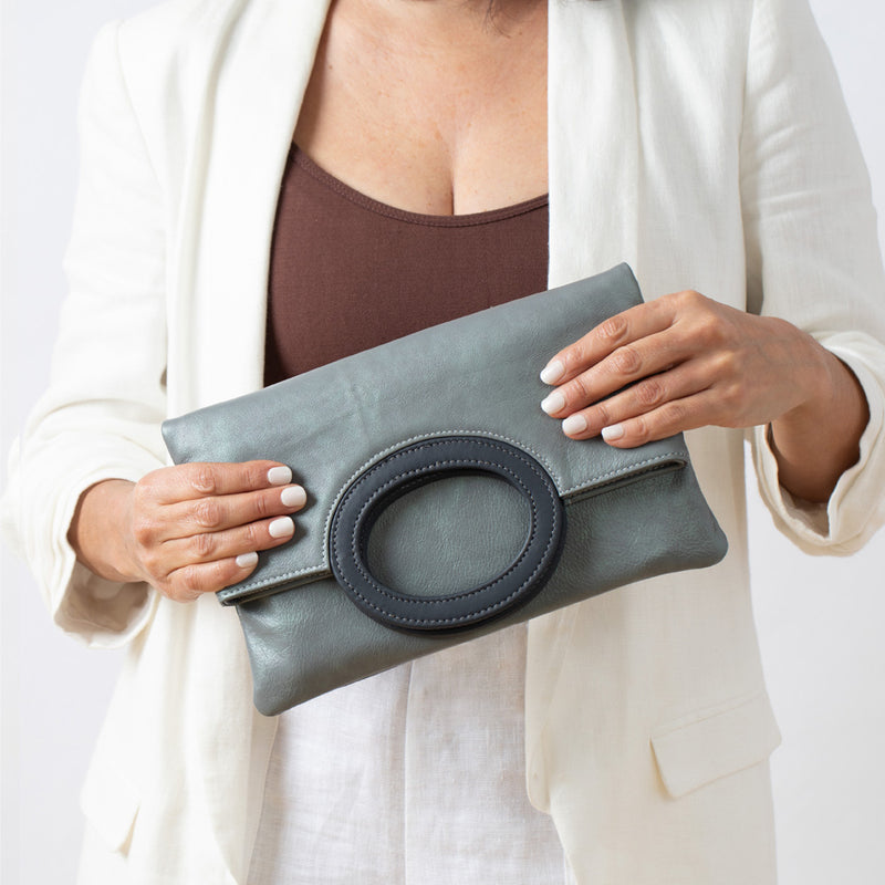 Cloud leather clutch by Pessoa