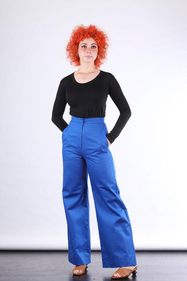 Black basic top in fine wool by Natalija Rushidi