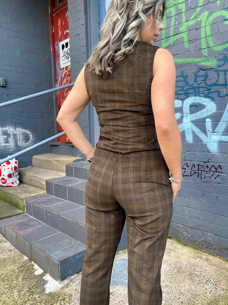 Brown corduroy vest