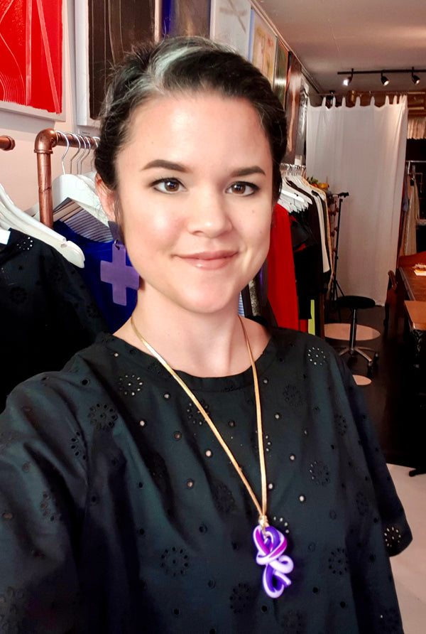 Sam top in black cotton lace by Natalija Rushidi