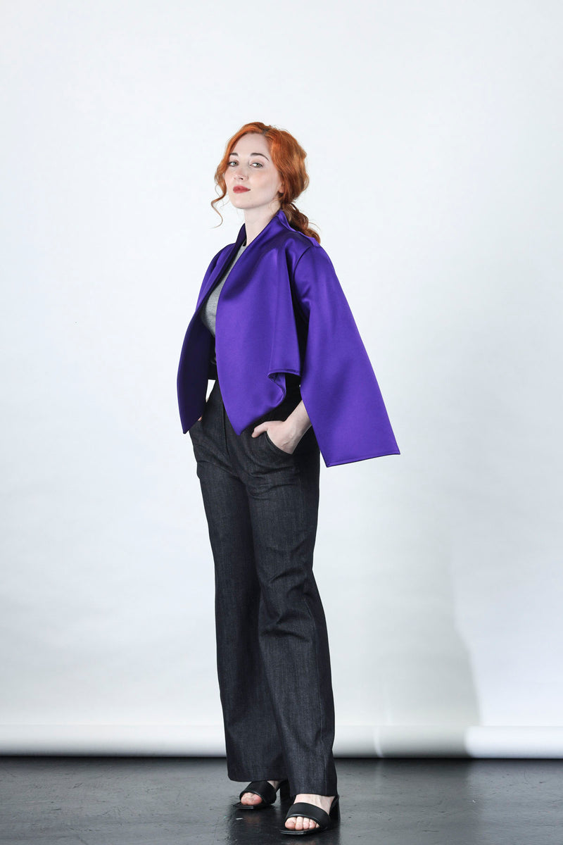 This jacket in purple by Natalija Rushidi