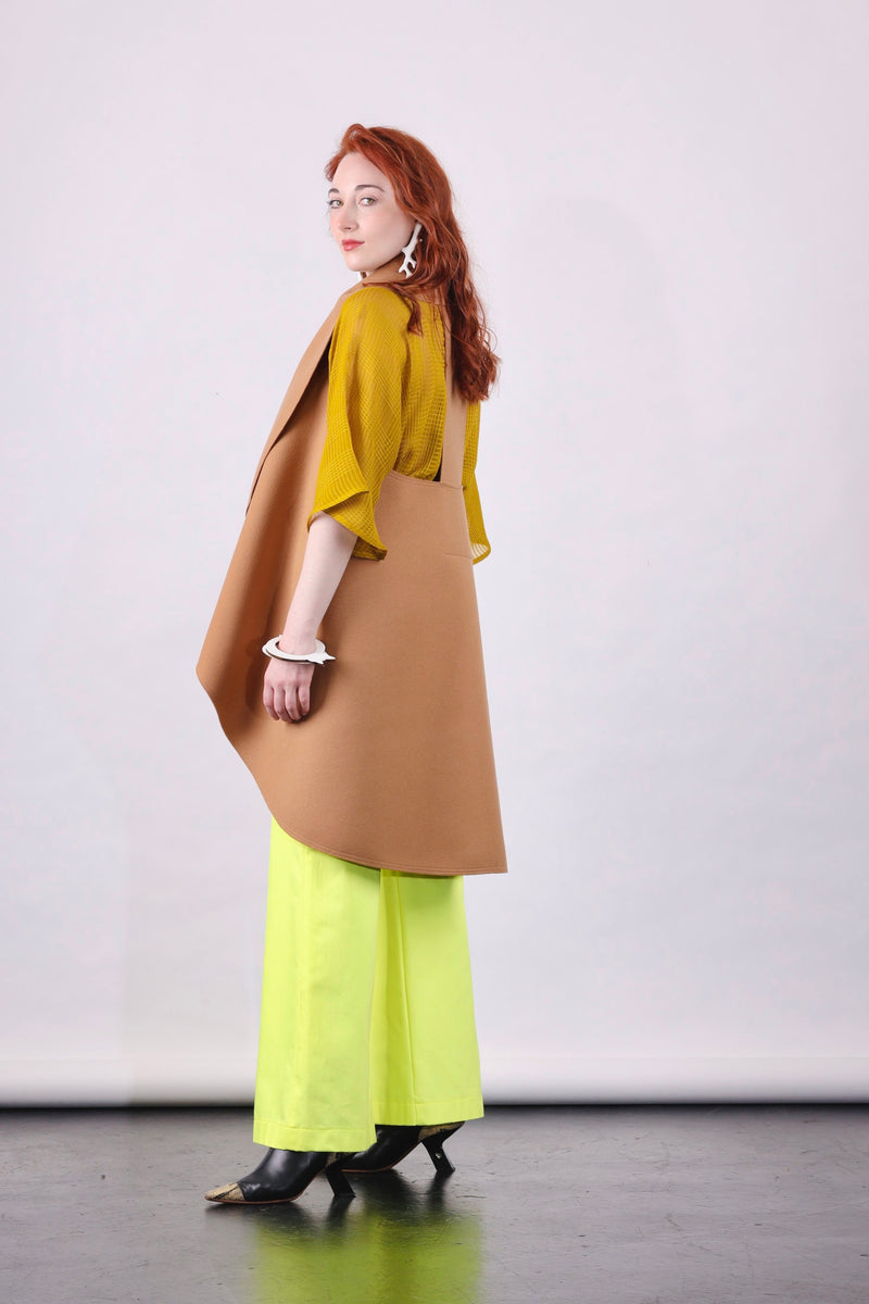 1- Mima vest in camel by Natalija Rushidi